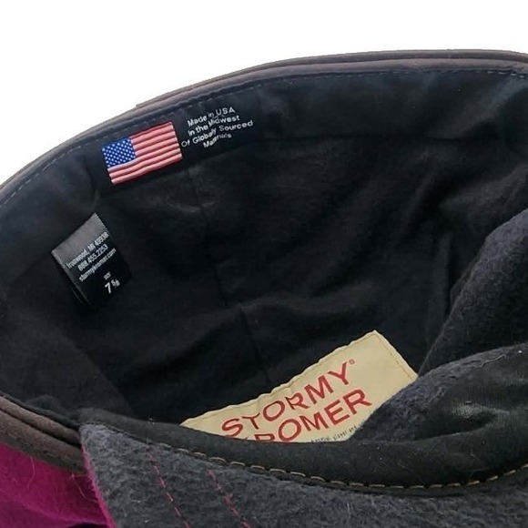 Stormy Kromer‎ Wool Cap Womens 7 5/8 Pink Excellent Earband Button Detail USA main image 4